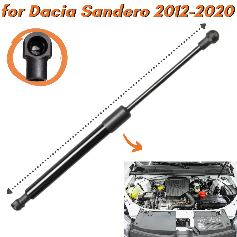 Qty(1) Hood Struts for Dacia Sandero Renault Sandero B52 Hatchback 2012-2020 Front Bonnet Gas Struts Springs Lift Support Shock