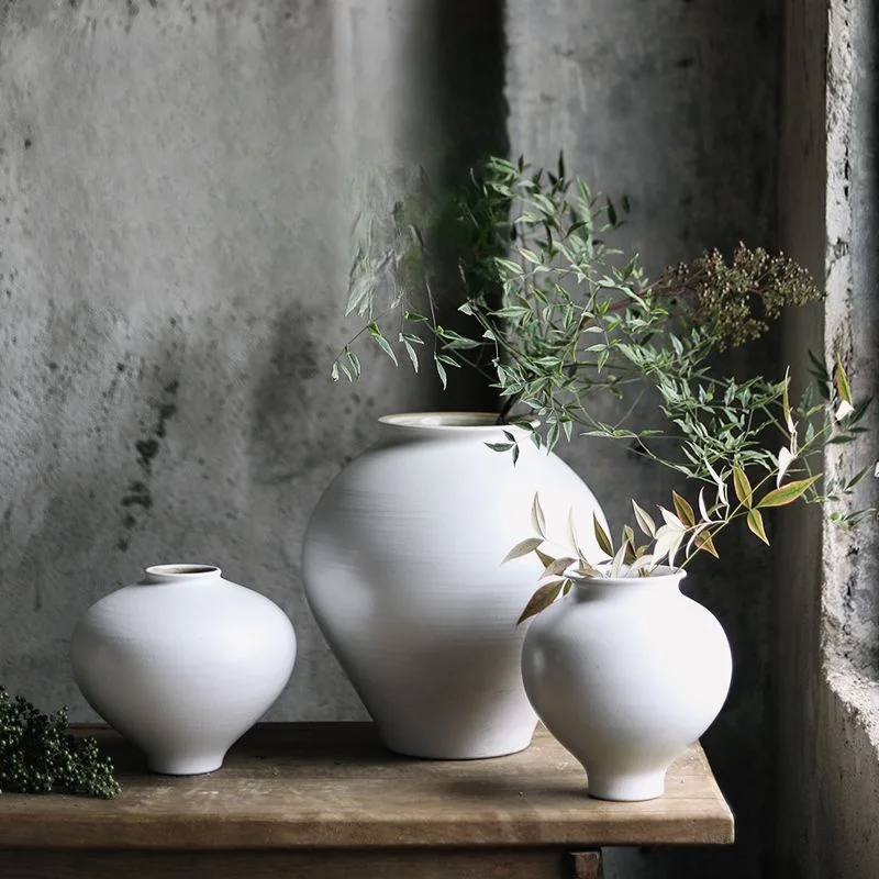 Ceramic vase, flowers, high-end sense, simple flower arrangement decorative ornament