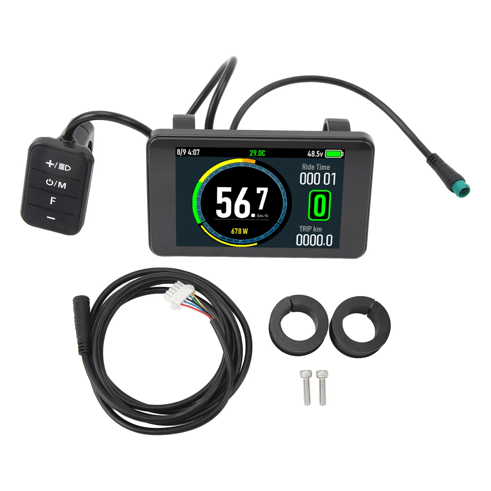 

Electric Cycling T8 LCD Display Colorful Screen 24V 36V 48V 52V 60V 72V Water Proof Electric Cycle LCD Display Panel