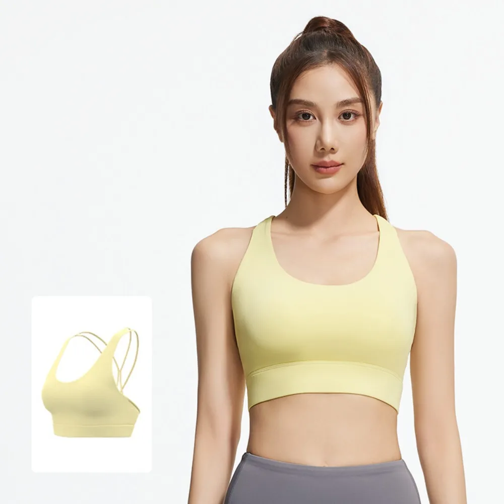 

Fitness Crop Top Beauty Back Sports Bra Shockproof Anti Sagging Yoga Underwear Breathable Slim Training Fitness Bra Gym