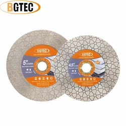 BGTEC-Disque à tronçonner diamant, plaque de meulage, lame de scie double face, coupe triangle, grès, marbre, carrelage, granit, 4.5mm, 115mm, 125mm, 5