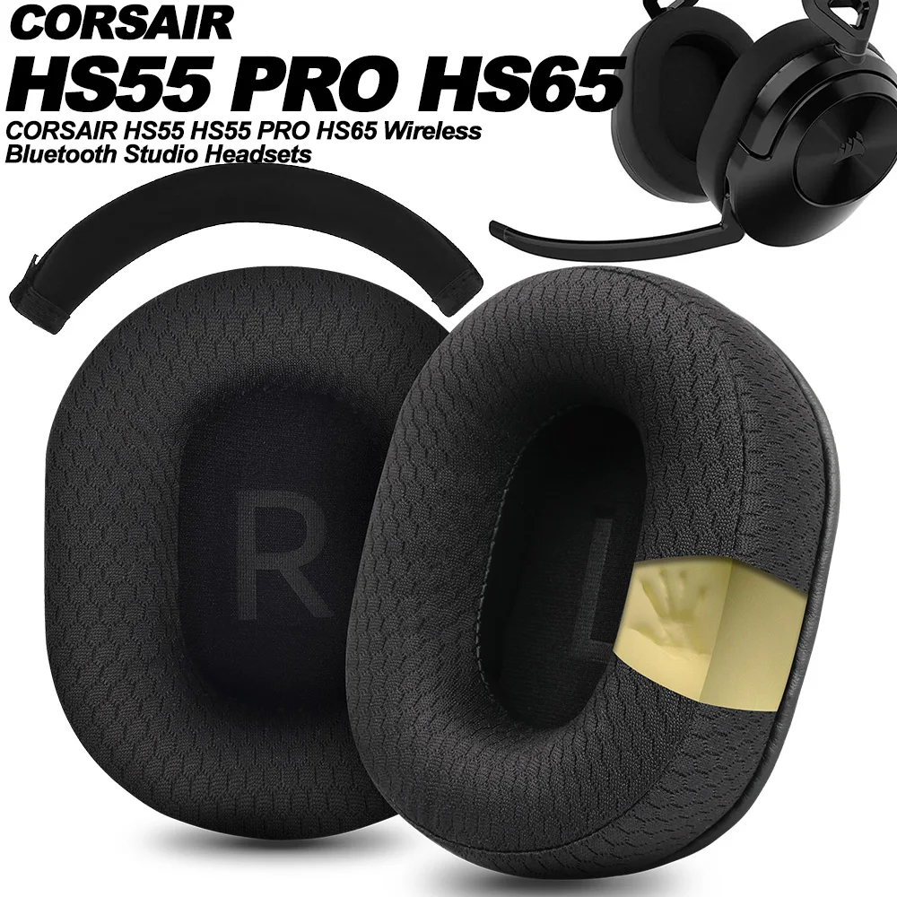 Pengganti untuk CORSAIR HS55 HS55 PRO HS65 ikat kepala bantalan telinga Earphone bantalan Protein headphone