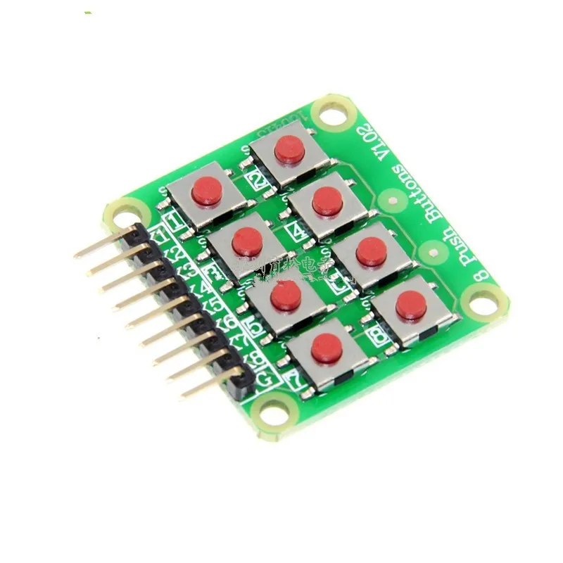 Micro interruptor 2*4 matrix teclado 8-bit botão independente mcu módulo de expansão externa