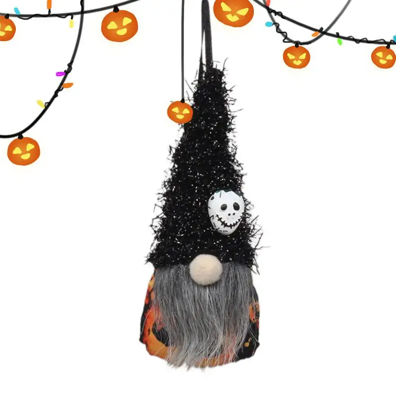 Small Halloween Gnome Ornaments Faceless Doll Pendant Bat Skull Doll Ornament For Door Handle Wall Art Add Mystery And Fun