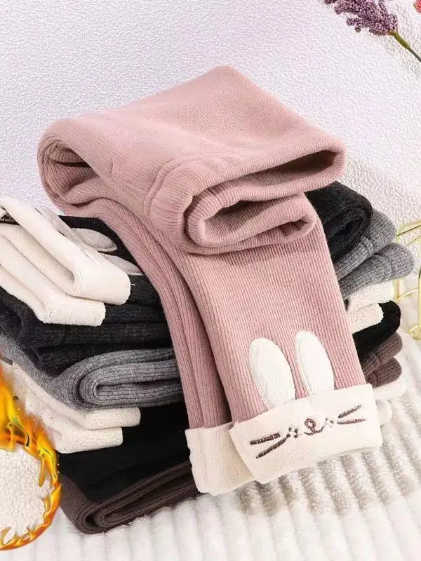 

Thiened Fce/брюки-боты для маленьких девочек, осенне-зимняя корейская детская верхняя одежда, теплые модные длинные брюки из смеси хлопка