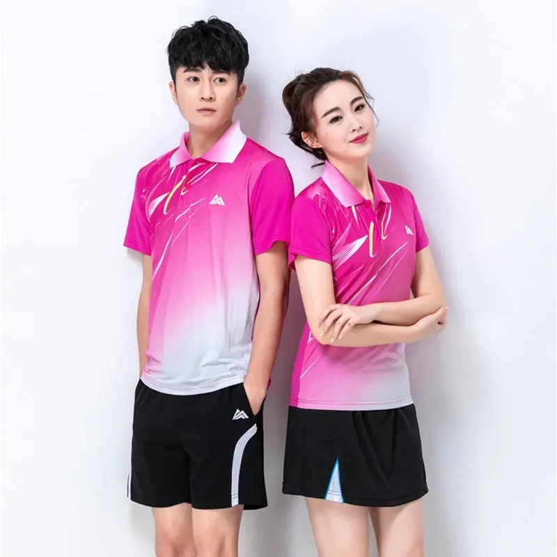 Quick dry Tennis tshirts,badminton sportswear shirt men/women,table tennis V-neckshirt,game clothes custom volleyball shirt 6907