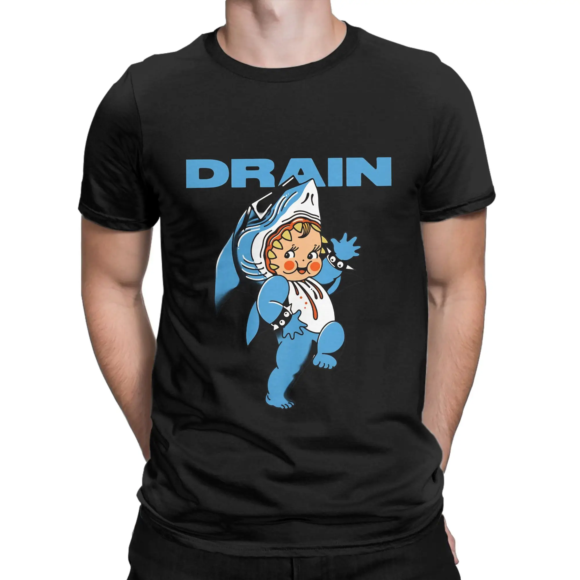 DRAIN BAND Novelty Graphic 100% Cotton T-Shirt sweet baby ray's Tops Tees For Men