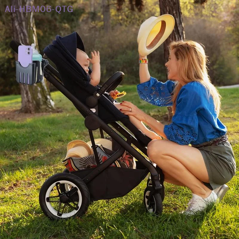 [New]2 In 1 Motorcycle Stroller Cup Holder Bike Wheelchair Phone With Walker Rack Black Easy 360 Install Degree Rotation Adjusta