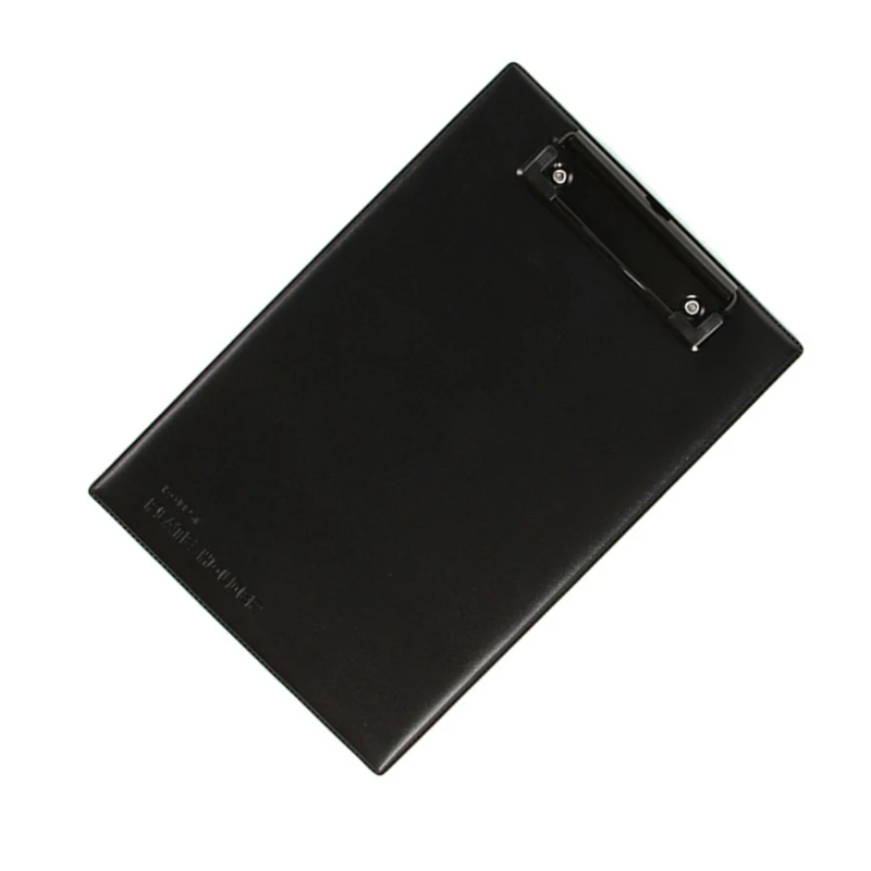 Prancheta couro com gancho suspensão retrátil Placa escrita conferência couro