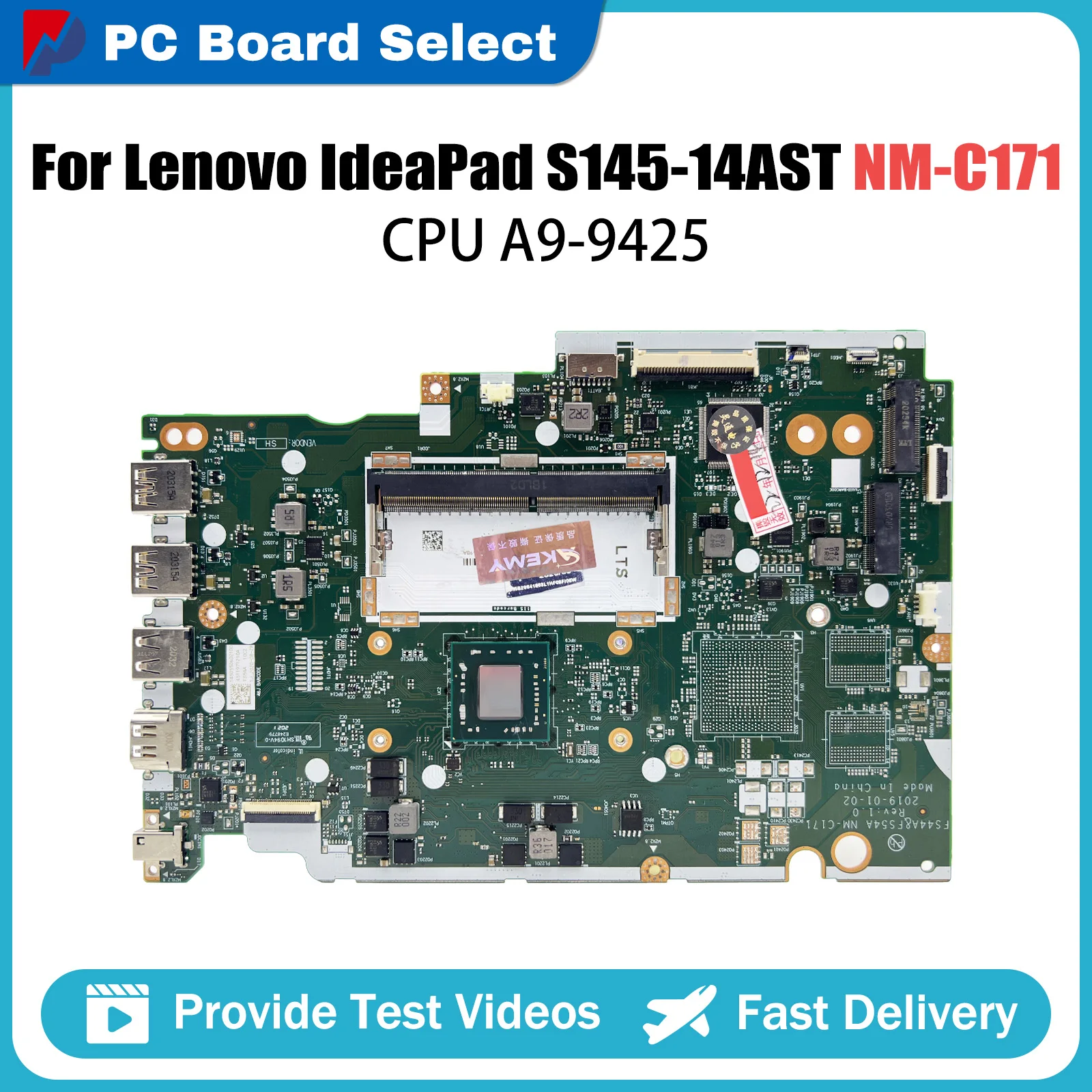 

Материнская плата для Lenovo Ideapad s145-15ast nm-c171 A4/A6/A9, тест процессора AMD, быстрая доставка S145-14AST NM-C171