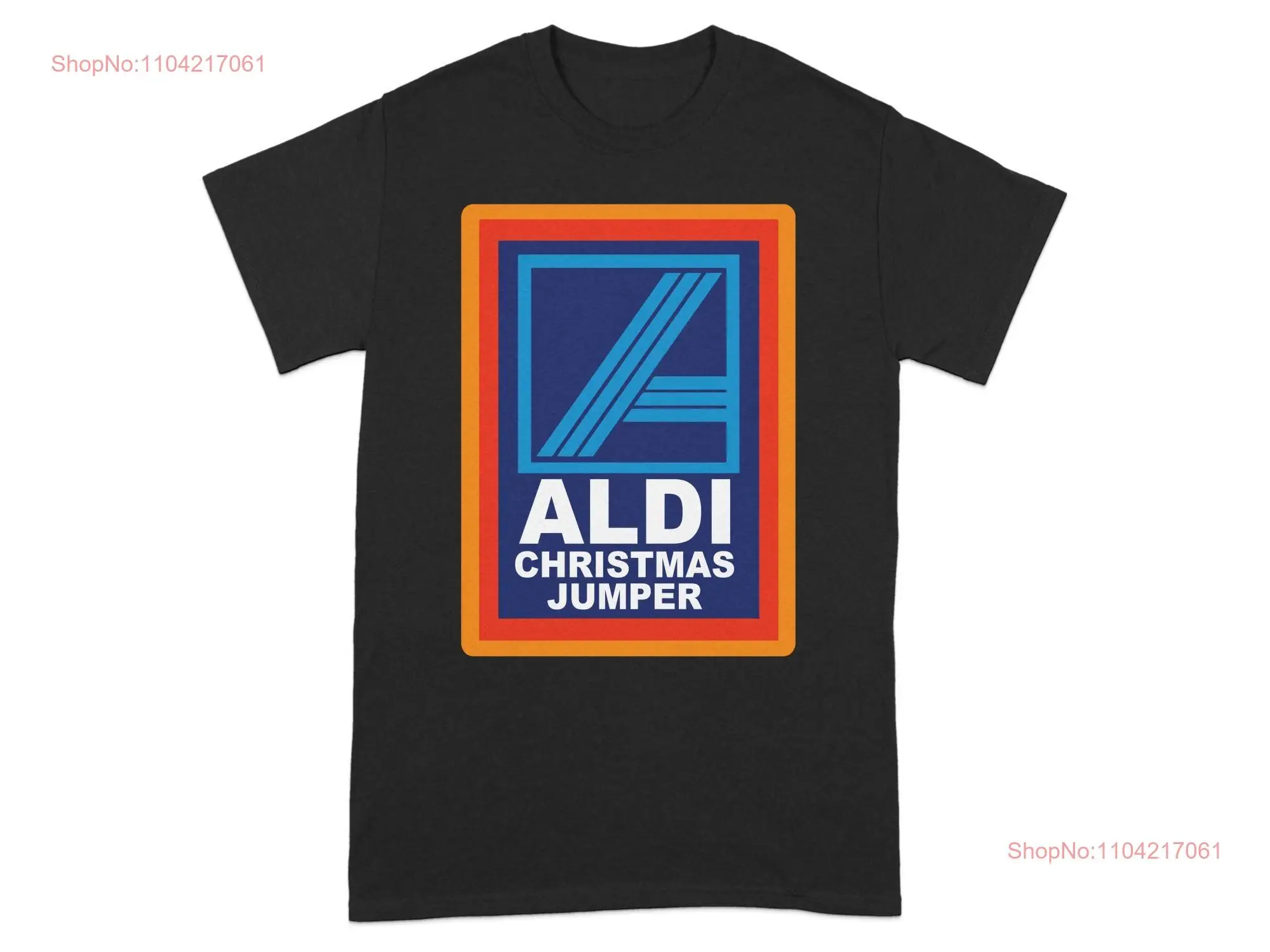 Fun Aldi Christmas Jumper T Shirt Novelty Holiday Cool Festive Unique Xmas Party Apparel for Him or Her