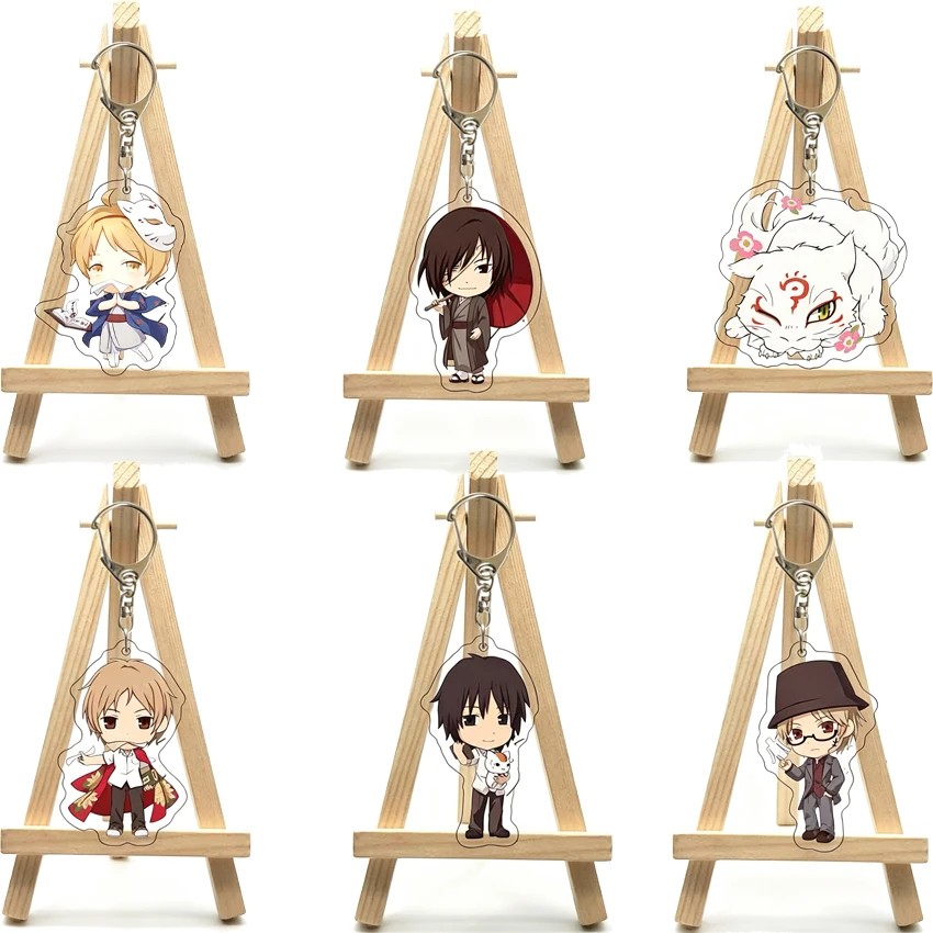 55MM Anime Natsume's Book of Friends ‌‌Figure‌ Takashi Natsume‌ Madara Reiko Natsume Tanuma Kaname Acrylic Keychain Cute Gifts