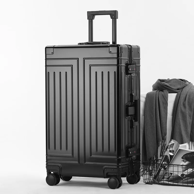 All-Aluminum Magnesium Alloy Trolley Luggage Men's and Women's Universal Wheel Password Suitcase 20-Inch 28-Box Luggage Har