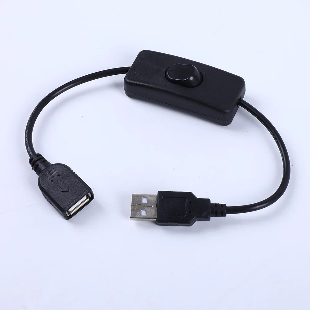 Kabel USB 28Cm dengan Tombol Nyala/Mati Kabel Ekstensi Toggle untuk Lampu USB Kipas USB Saluran Catu Daya Awet Diskon Besar Adaptor