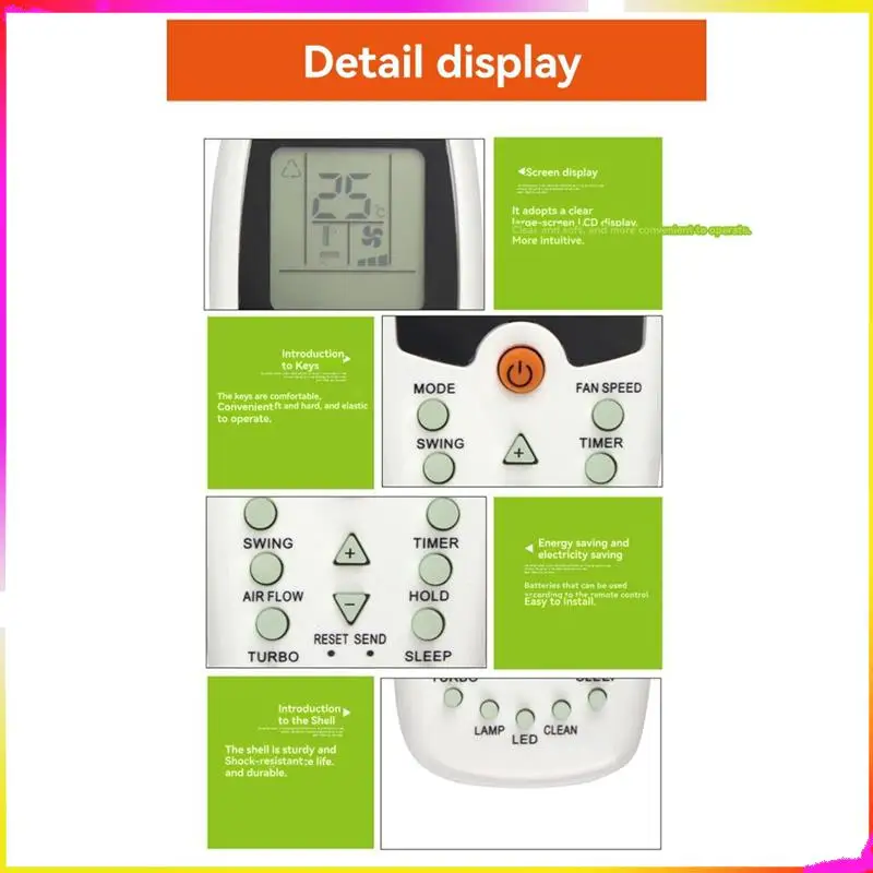 M04K لـ ZH EZ-01 لاستبدال مكيف الهواء وحدة تحكم التيار المتردد للتحكم عن بعد العالمية