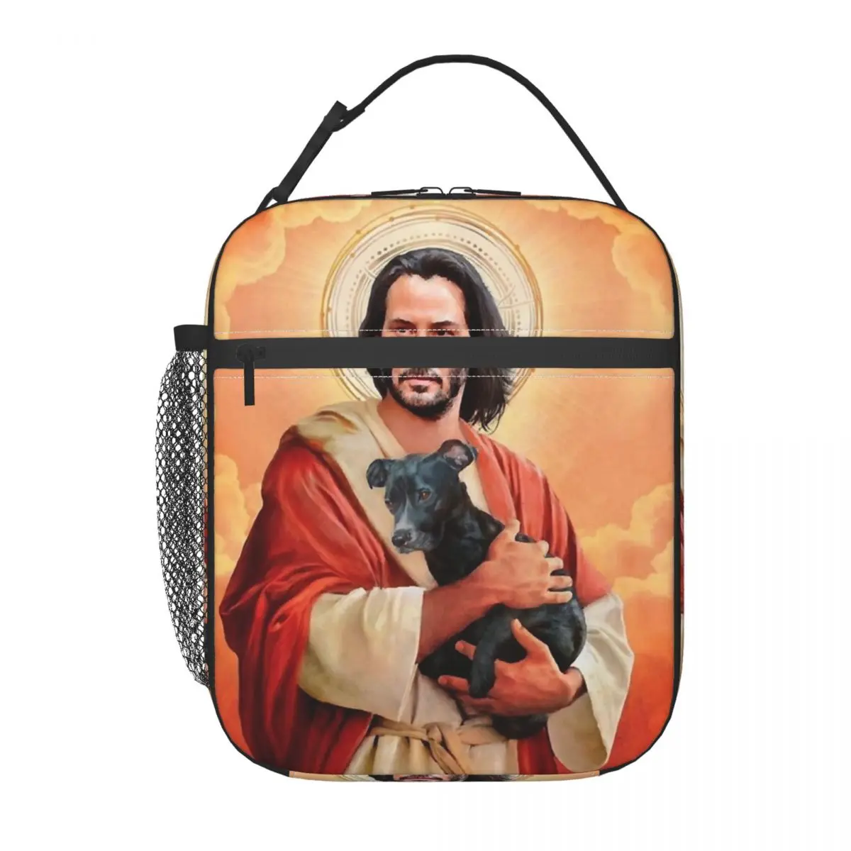 Keanu Reeves Lord & Retter isolierte Lunch pakete Parodie Jesus und Hundefutter Tasche auslaufs ichere Thermo kühler Lunchboxen für die Schule