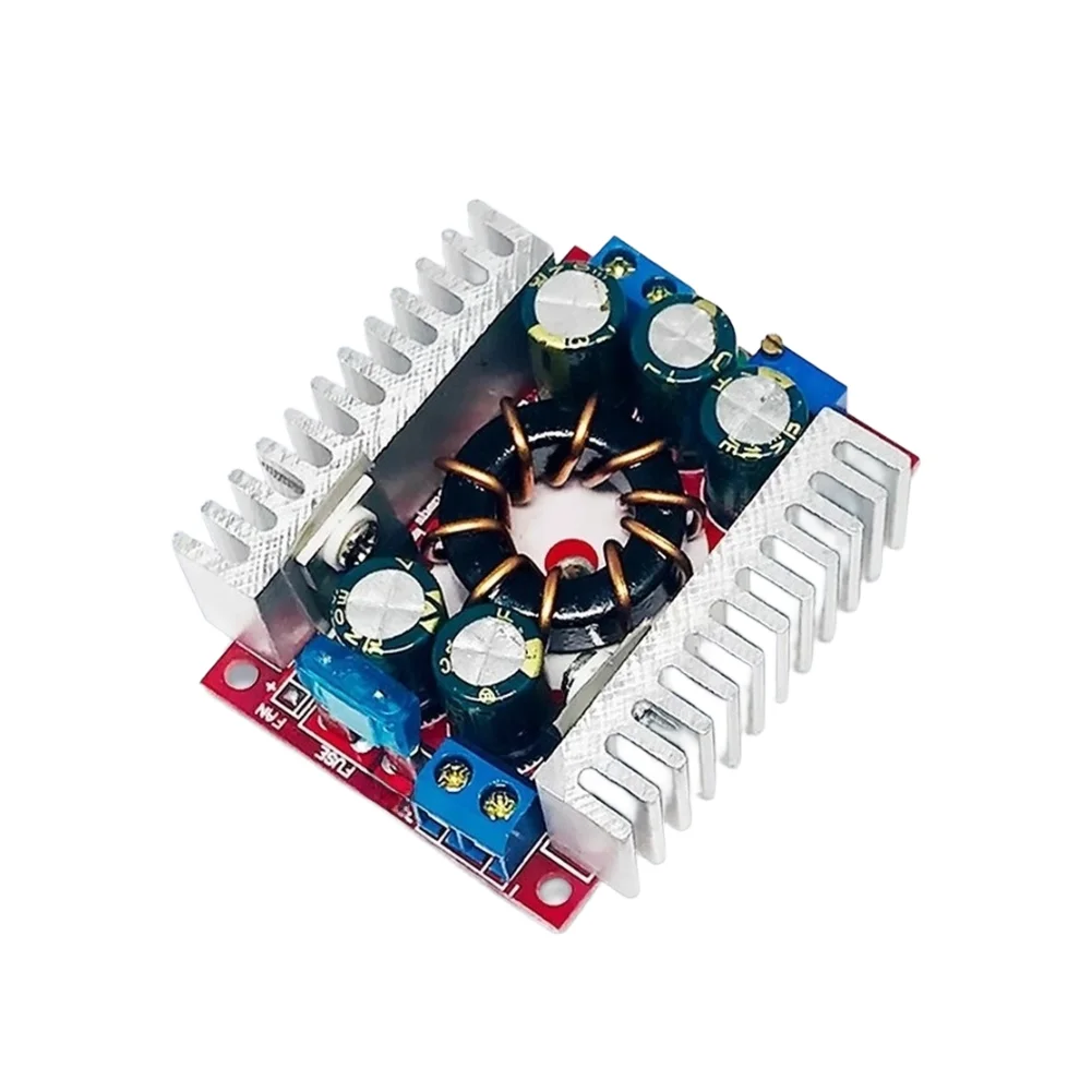 Hocheffizienter 98% DC-DC-Wandler 15A 400W Step-Down-Modul 4-32V Eingang Einstellbarer Ausgang für Solarpanel RV Marine Systeme