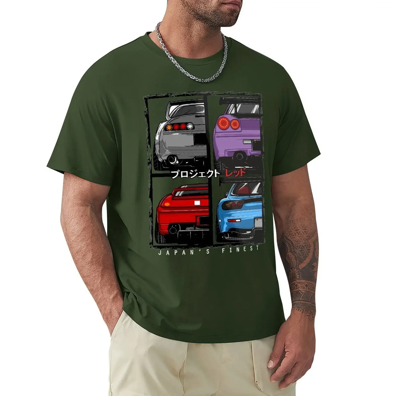 Japans Finest R34 NSX FD3S RX7 Jdm Car T Shirt Harajuku Short Sleeve T-shirt Cotton Graphics Tshirt Tops