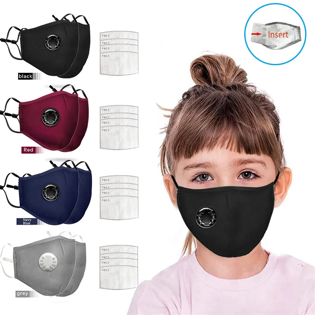 Fashionable Replaceable Filter For Children'S Protective Masks Washable And Reusable Activated Carbon Filter Breathable Mask