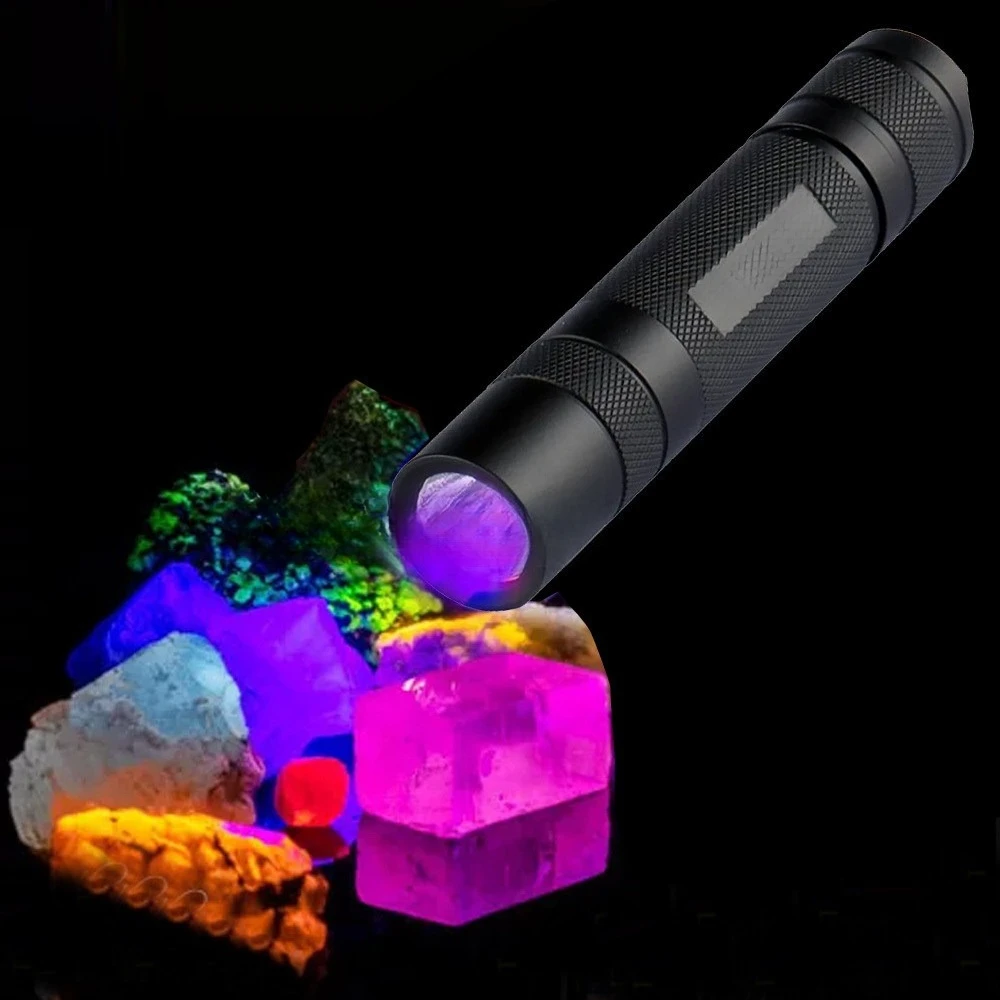 High Power Shortwave 254nm UVC LED Flashlight SW UV Torch Lamp Fluorescent Minerals Phosphor Detection