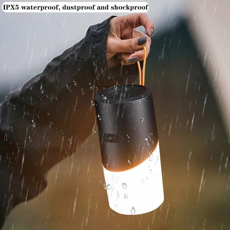 2025 أحدث سماعة لاسلكية تعمل بالبلوتوث المتكلم مع ضوء RGB في الهواء الطلق المحمولة مقاوم للماء مضخم صوت صغير مصباح لتهيئة الجو للهدايا جديد #2