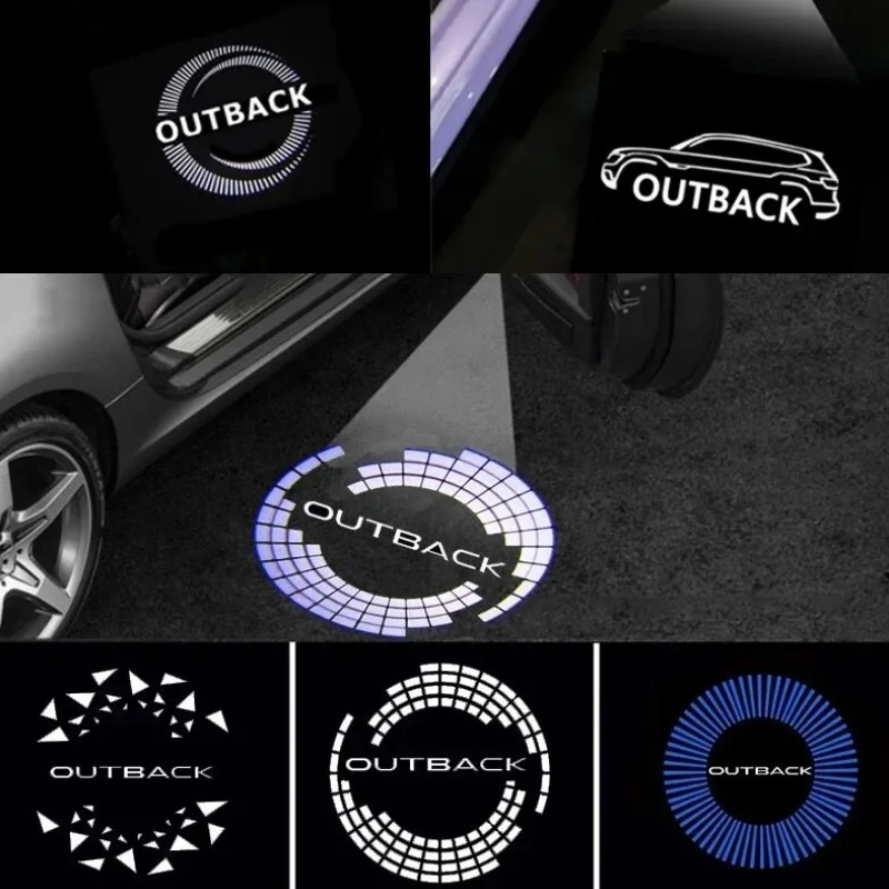 Car Door LED HD Welcome Courtesy Shadow Projector Lamp Logo Light for Subaru Outback BR BS 2012-2023 2021 2022 2014 2015