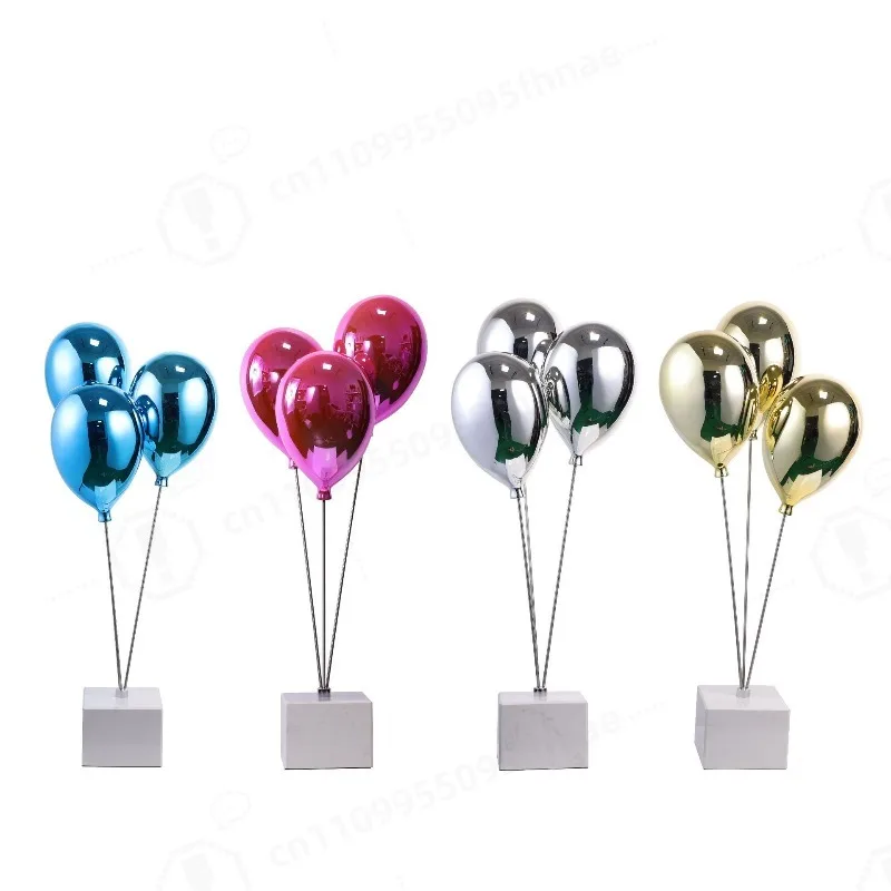 Creative Resin Fiberglass Balloon Sculpture Decorative Figurine Home Ornament For Showroom Living Room Cabinet Display Prop