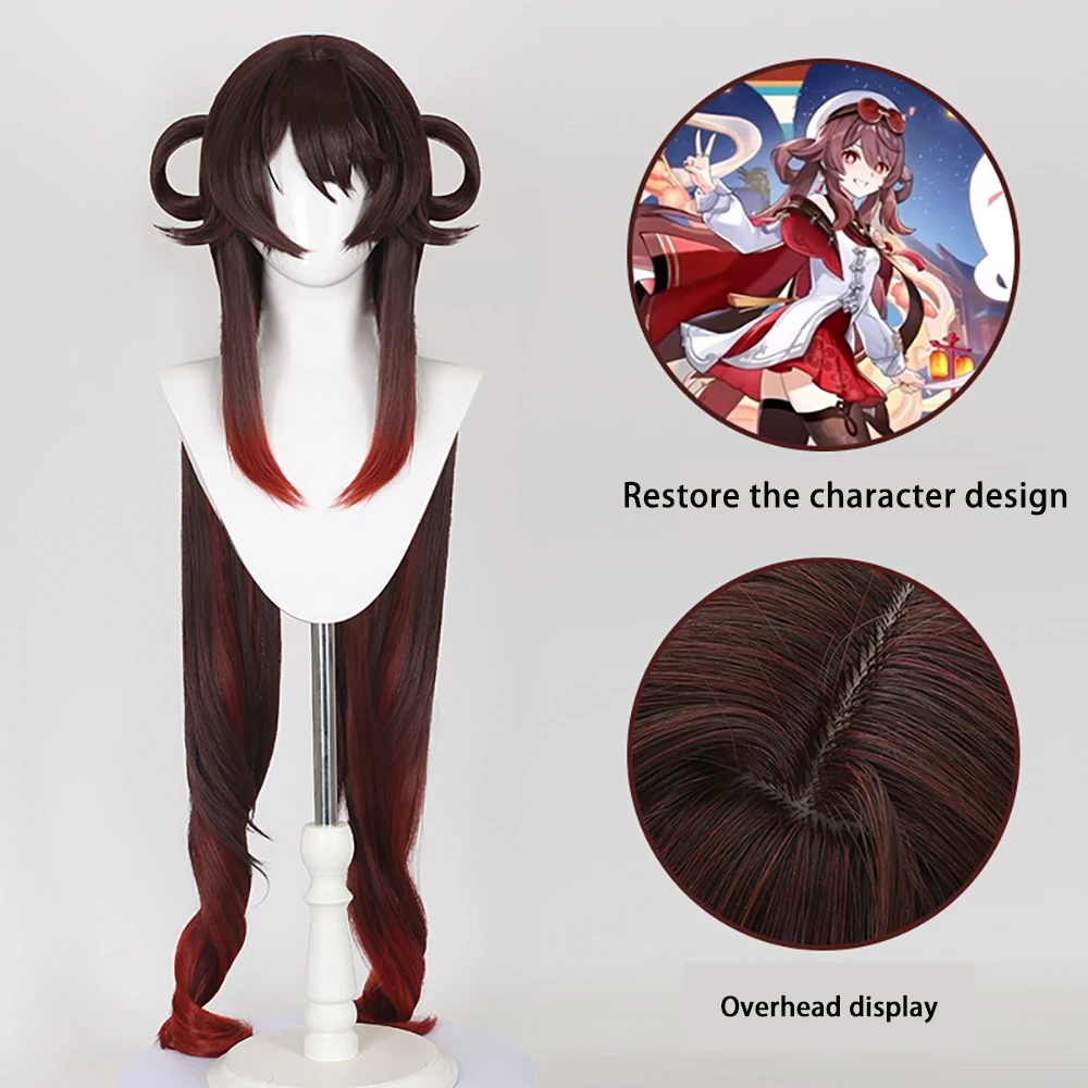 

Hoge Kwaliteit‌ Game Impact‌ Hutao Cosplay Synthetic Hair Halloween Daily Party Anime Game Wig High-Temperature Silk+Wig Cap