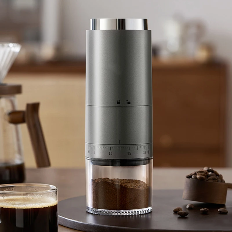 Portable Electric Coffee Grinder USB Charging 1500MAH Wireless Fully Automatic Integrated Small Household Coffee Bean Grinder