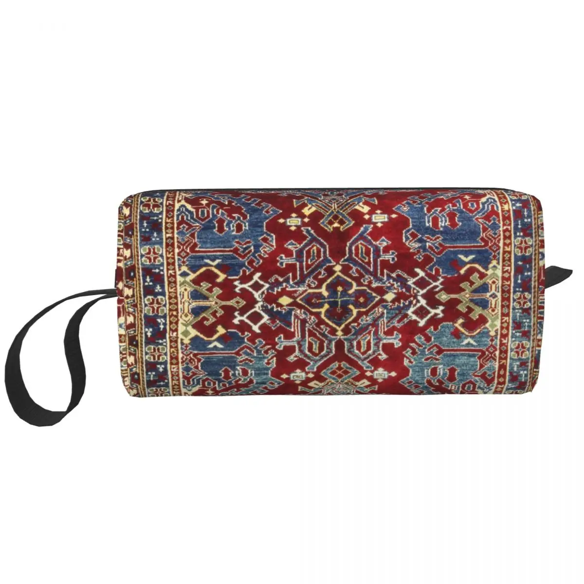 Turkish Persian Rug Bohemian Kilim Toiletry Bag Antique Geometric Ethnic Art Makeup Cosmetic Ladies Beauty Storage Dopp Kit Case