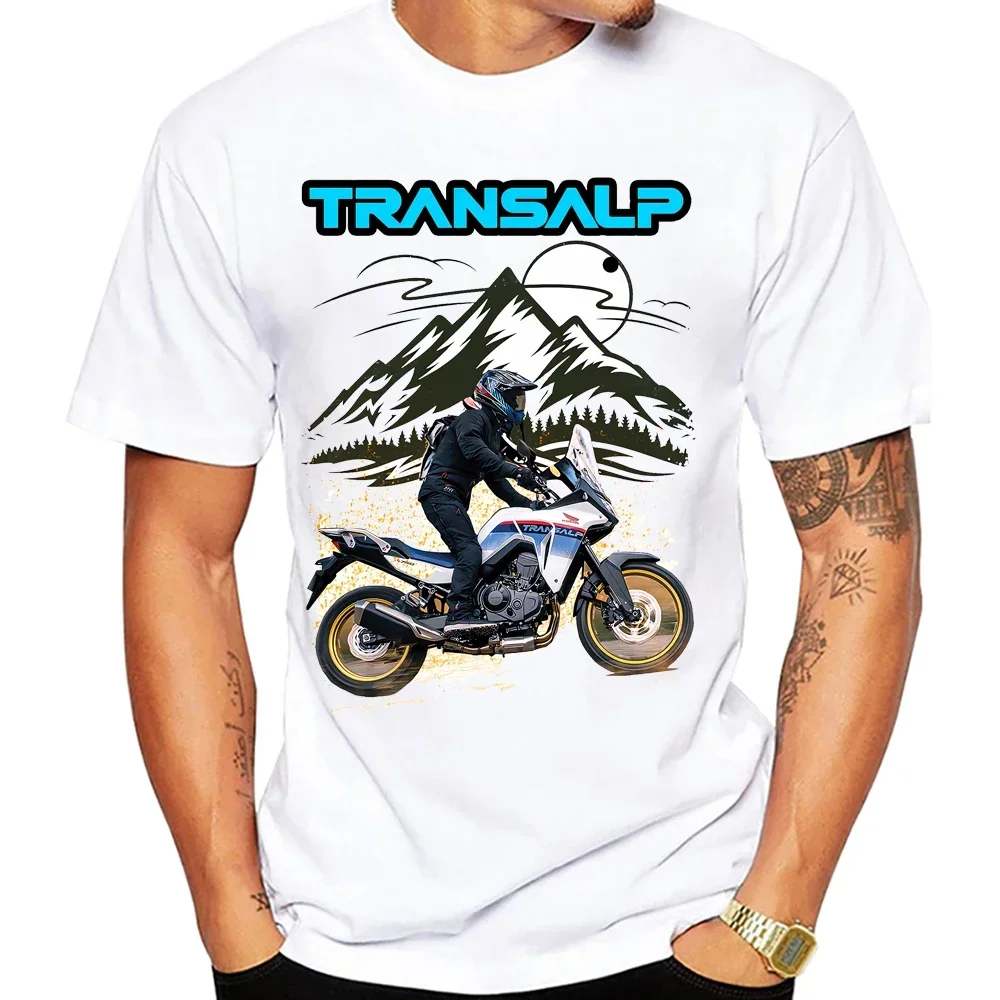 Transalp 750XL Desert Racing Motorcycle Rider T-Shirt Men Moto Sport TShirt Boy Casual Tees Mountain GS Adventure Riding Tops