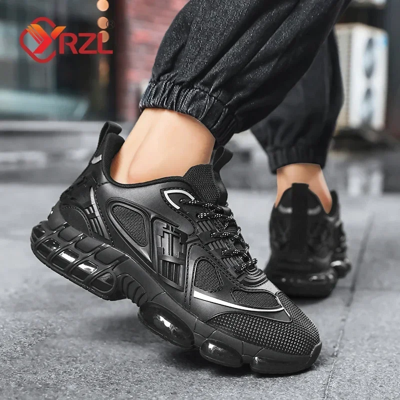 

YRZL Men's Thick Sole Running Shoes Classic Lightweight Breathable Non Slip Sneakers Comfortable Fashion Walking Shoes for Men