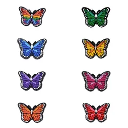 Colorful Butterfly Shoe Charms for Crocs Sandals Kids Clogs Pins Badges Men Jeans Women Decorations Buckle Shoes Accessories