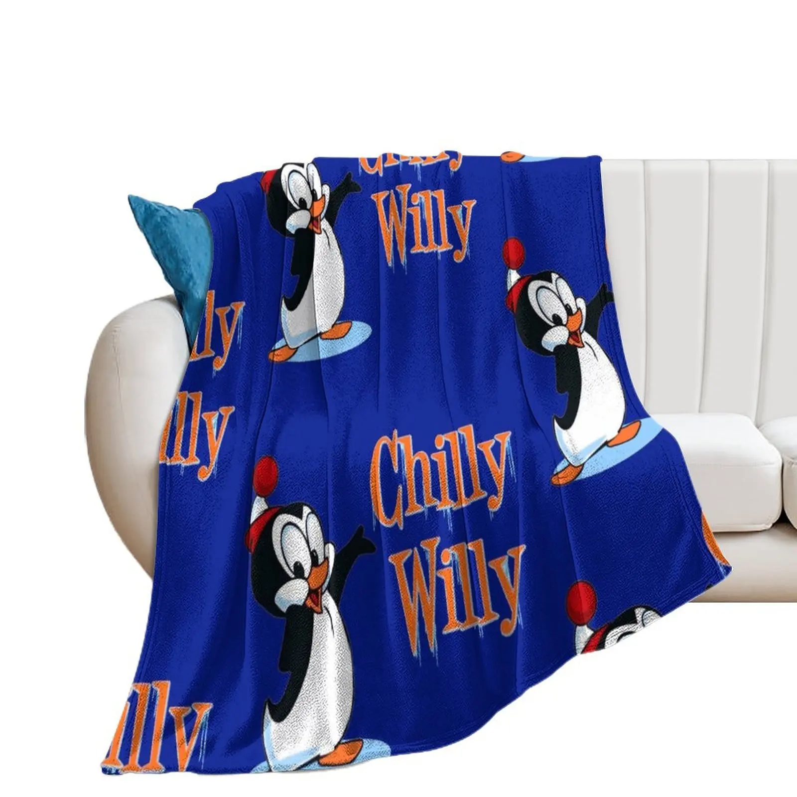 

Uh huh! Chilly Willy Vintage Retro Style Throw Blanket Summer Beddings Warm Furrys Flannel Blankets