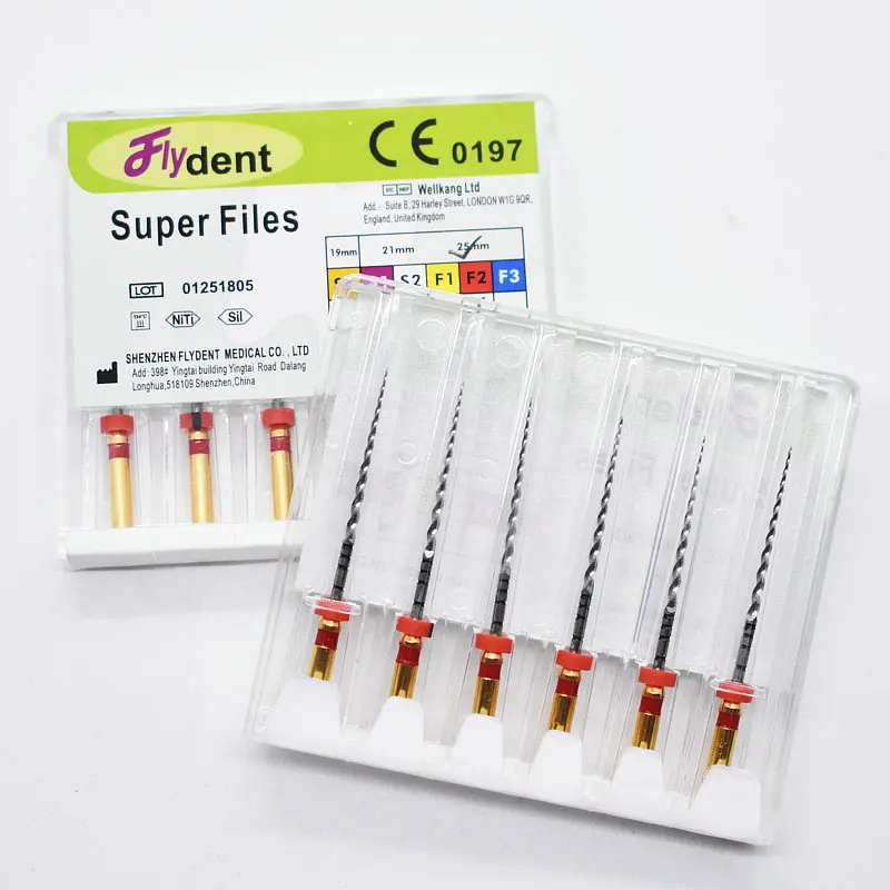 Dental Super Files Endo Rotary Files Endodontic Niti Files 21Mm 25Mm Nickel Titainium Instrument Sx-F3 Dentistry