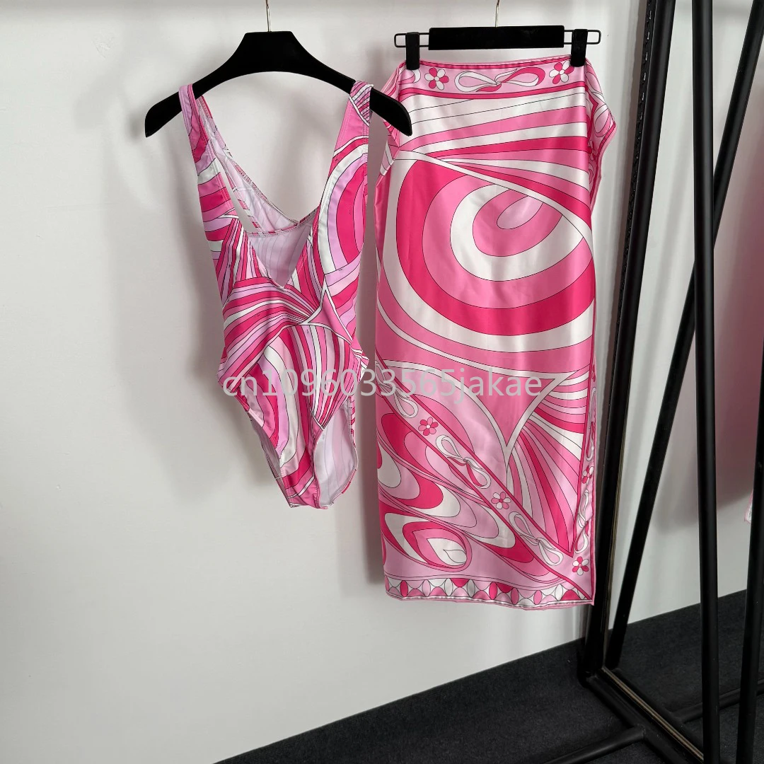 

Classic Brand Women's Scarf Swimsuit with Letter Logo Swimswear Designer Brand Lady Sexy Scarf Bikini Sets