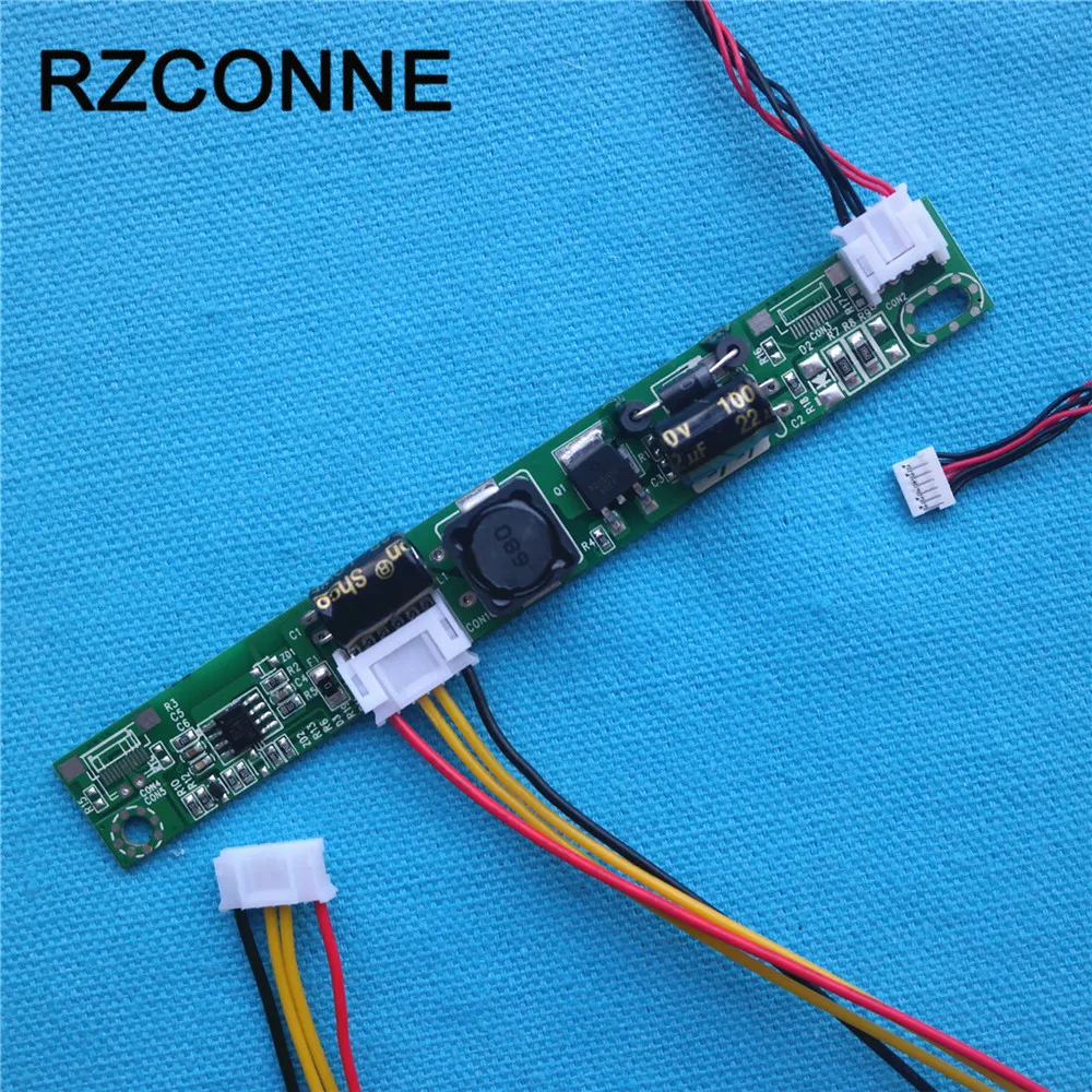 Uniwersalny podświetlany LED inwerter płyta sterownicza booster wejście 12V wyjście 18V-55V dla 15-24 calowych monitory LCD z kablem 6pin