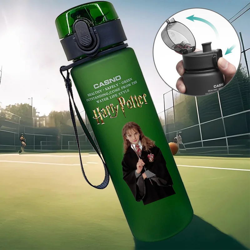 มินิโซ แฮร์รี่ พอตเตอร์ เฮอร์ไมโอนี่ เกรนเจอร์ขวดน้ำขนาด 560 มล. แบบพกพาสำหรับเด็กพลาสติกความจุขนาดใหญ่ของขวัญสำหรับเด็ก