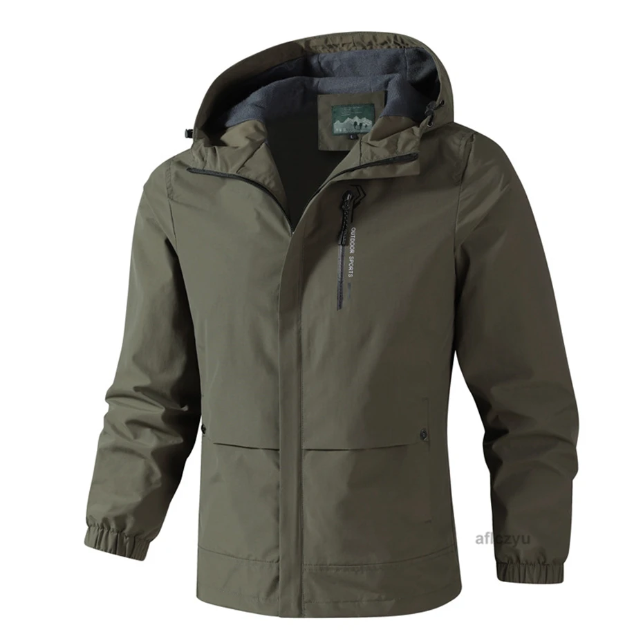 Spring Autumn Jacket Men Black Windbreaker Coat Male Fashion Casual Outerwear Outdoor