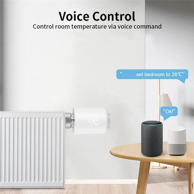 B04C-Tuya Zigbee Smart Thermostatic Valve Heating Controller Thermostatic Radiator Valve Remote Thermostat Mobile App Control