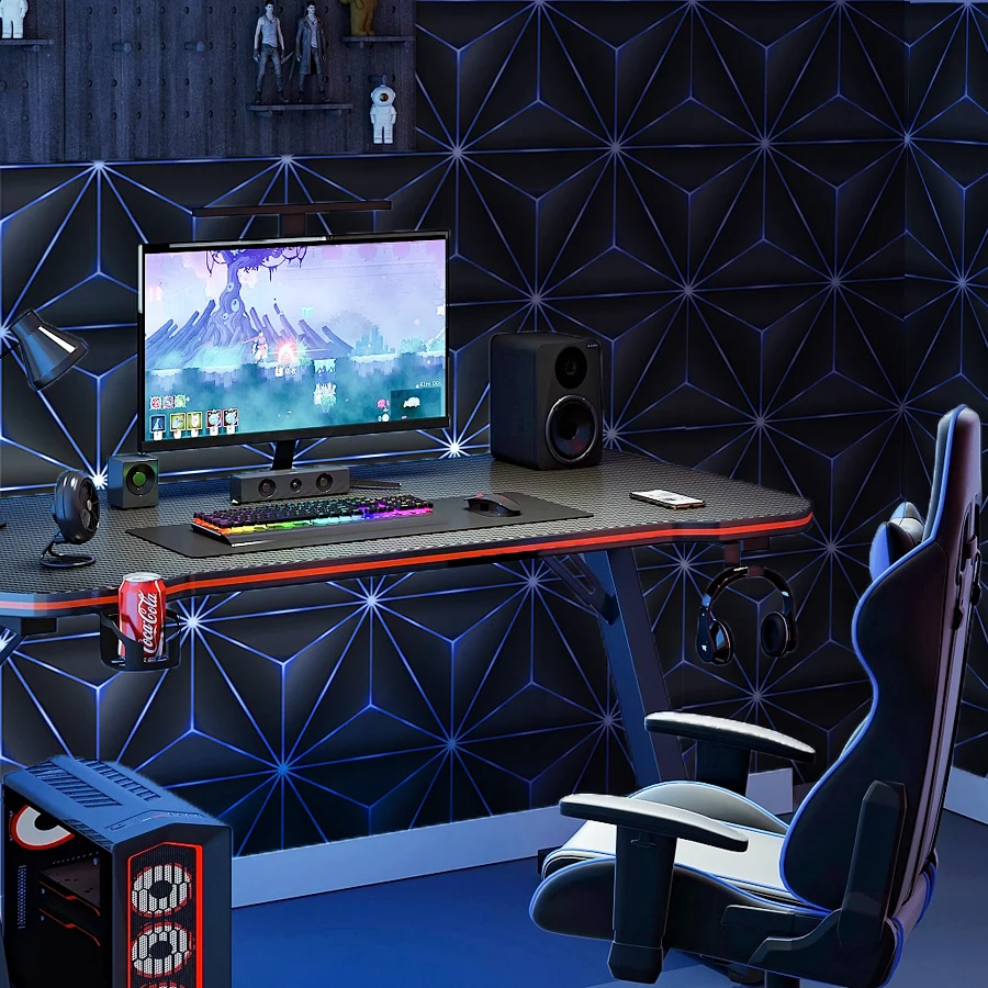 ذاتية اللصق PVC خلفية لعبة قاعة بار مطعم شخصية ملصقات صناعة يدوية تجديد الأثاث ورق حائط للديكور المنزلي