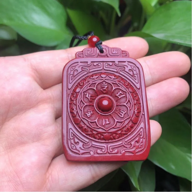 Exquisite Six Words Motto Pendant Purple Gold Sand Men and Women's Pendants Safety-Blessing Card Om Mani Peme Hung Hear