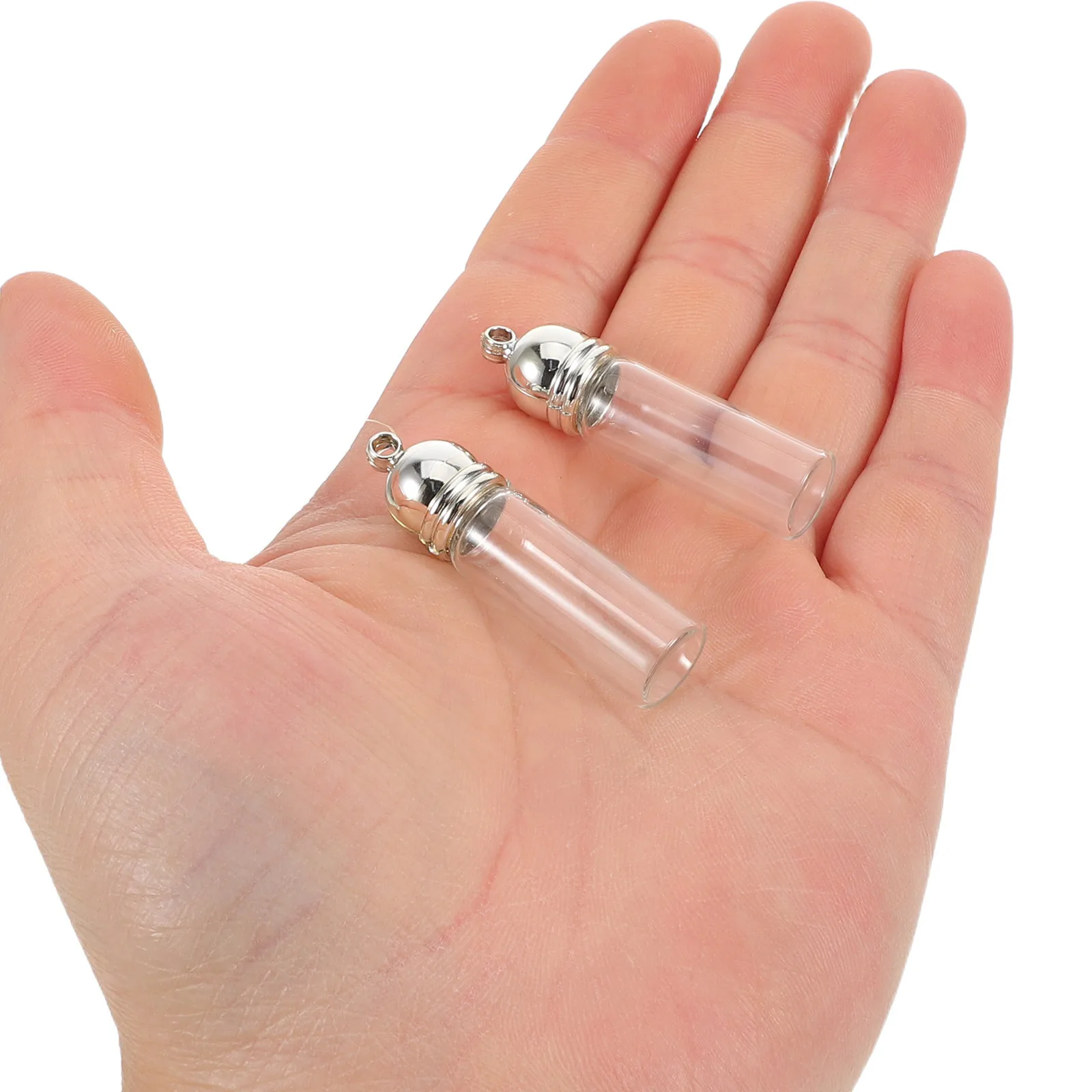 

12Pcs Essential Oil Bottle Pendant Mini Glass Vial Charm for Aromatherapy Portable Travel Perfume Container Keychain Hanging