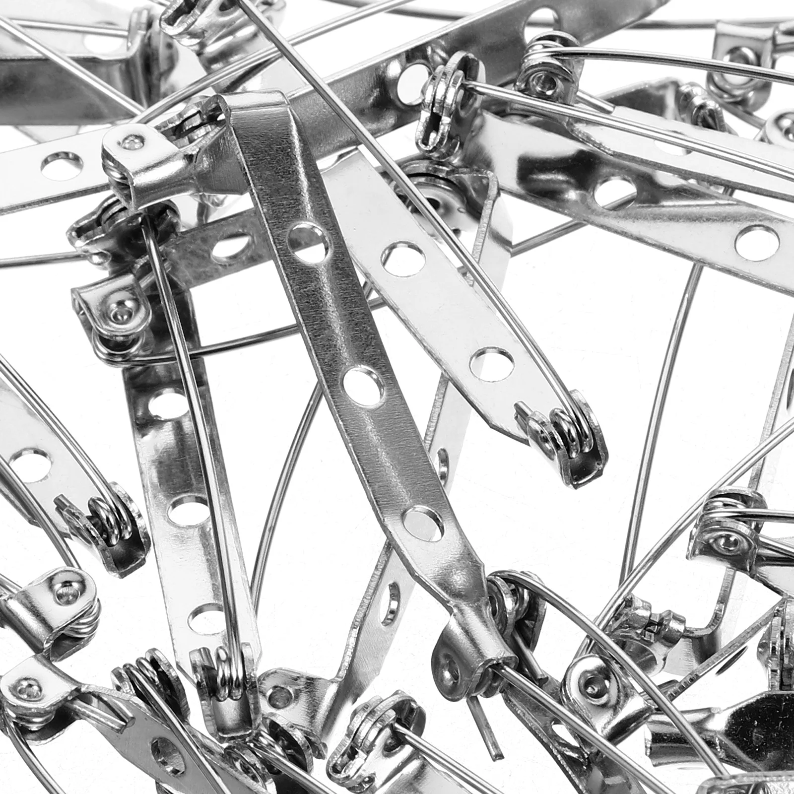 

120pcs Metal Bar 38mm Brooch Accessories Safety Pin for Crafts Jewel Sewing Fabric Corsage Name Badges Storage