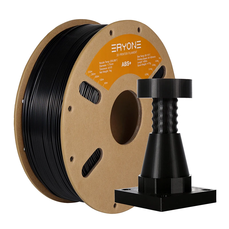 ERYONE 1KG ABS+ Filament 1,75mm, Verbesserte Formstabilität, Keine Verformung, Hohe Zähigkeit, Hitzebeständig, 1kg Spule
