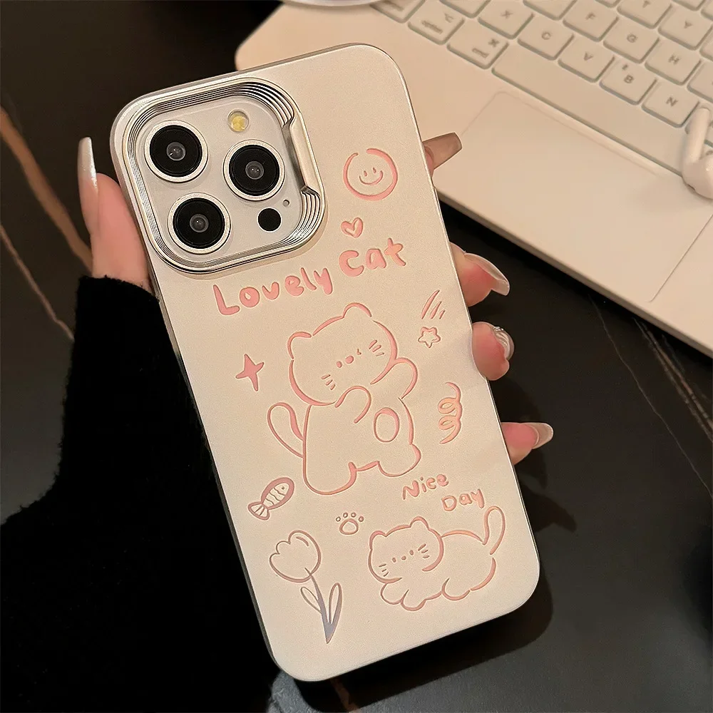 Funda de teléfono con dibujos animados para iPhone, carcasa a prueba de golpes para iPhone 16, 15, 14, 12, 13, 11 Pro Max Plus, X, XR