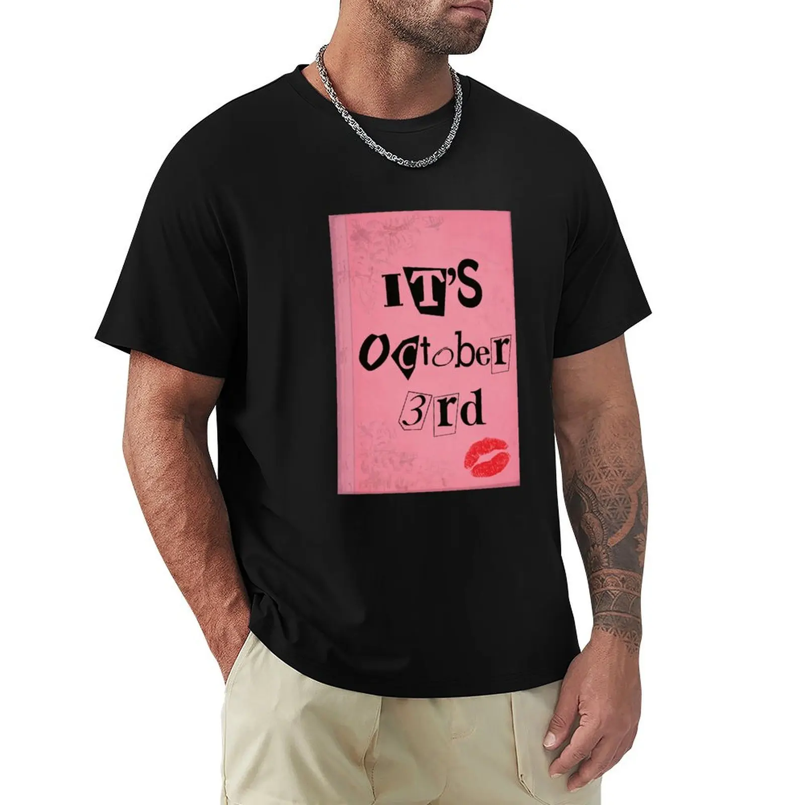 

It's Oct 3rd T-Shirt boys whites custom t shirt plain black t shirts men