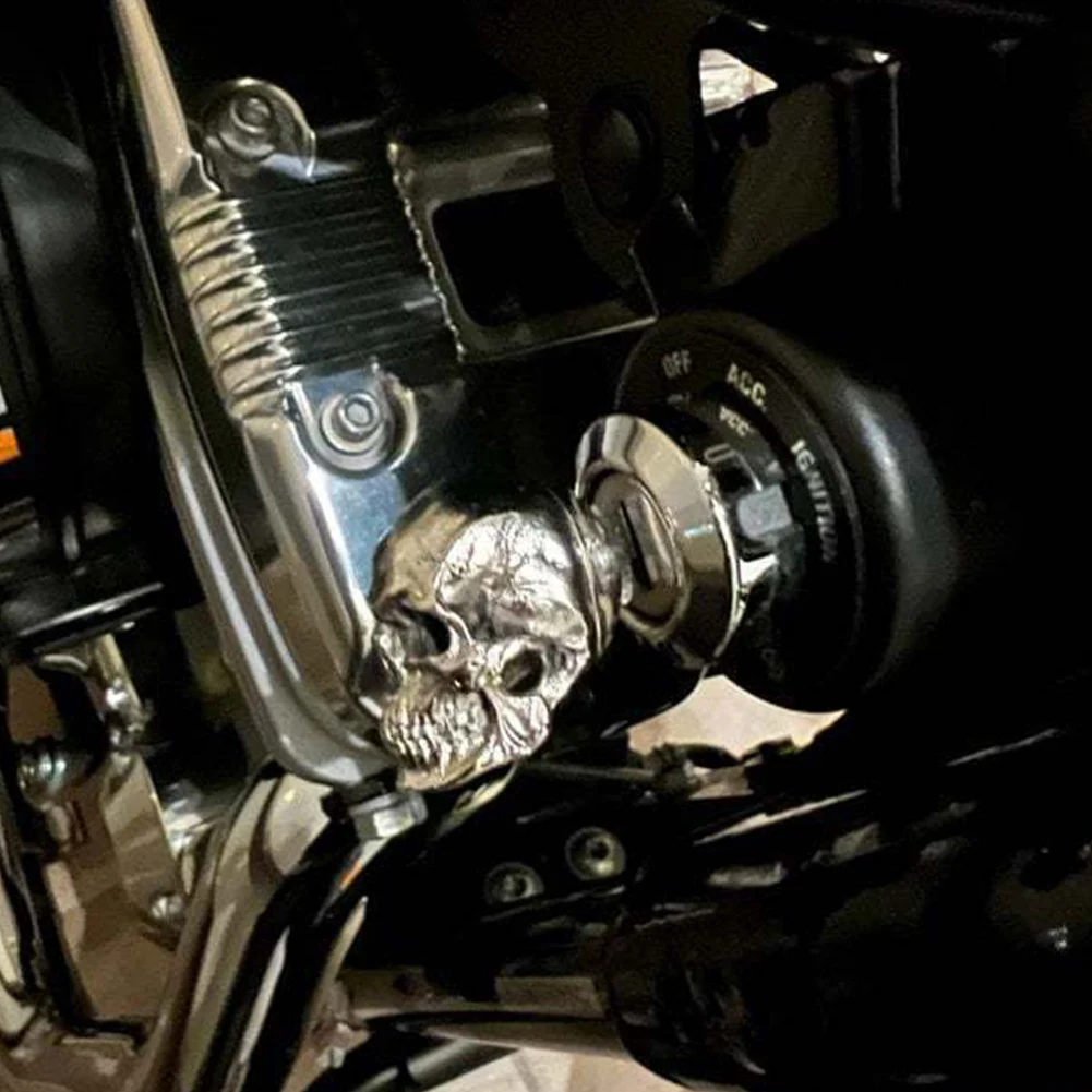 

Metal Demon Skull Key Cover Decorative Key Accessory Metal Demon Skull Key Cap Demon Skull Key Pendant for Most Motorcycles