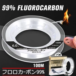 Linha De Pesca De Fluorocarbono Para O Ar Livre, Super Power Linha De Pesca, 100m De Carbono, 100m, Forte Conalment, Alta Qualidade, Novo