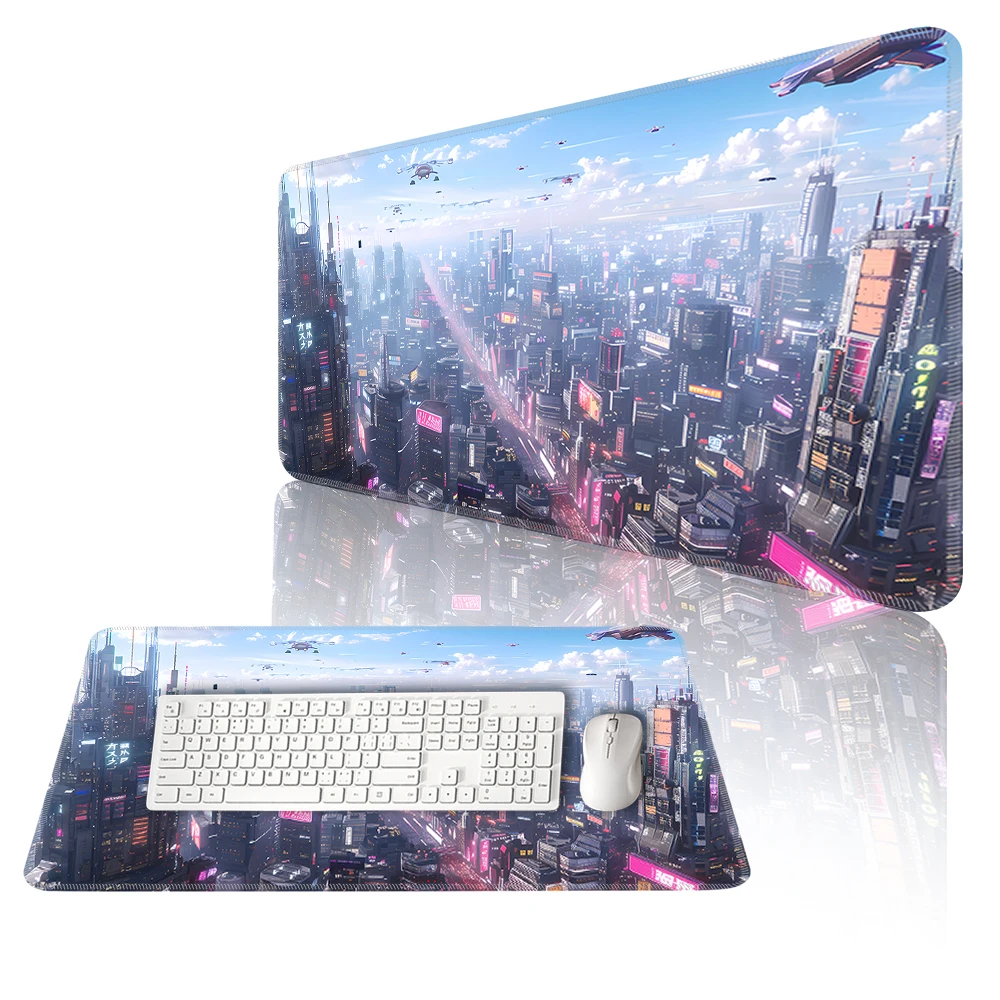 

Cyber Punks Keyboard Pads Large Gaming Mouse Pad Anime Rubber Mat Cool Deskmat Desk Protector Mousepad Gamer Pc Accessories S6